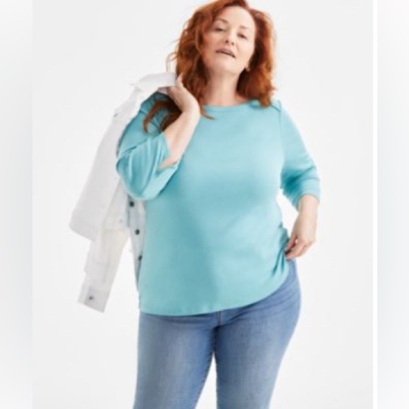 Style & Co. Teal Blouse - Picture 1 of 6